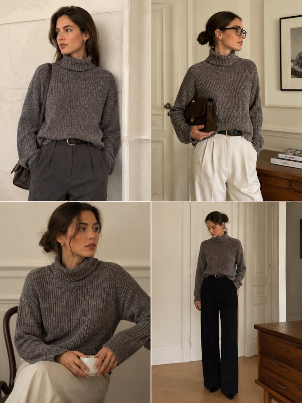 H&M Ribbed Turtleneck Sweater - Size S